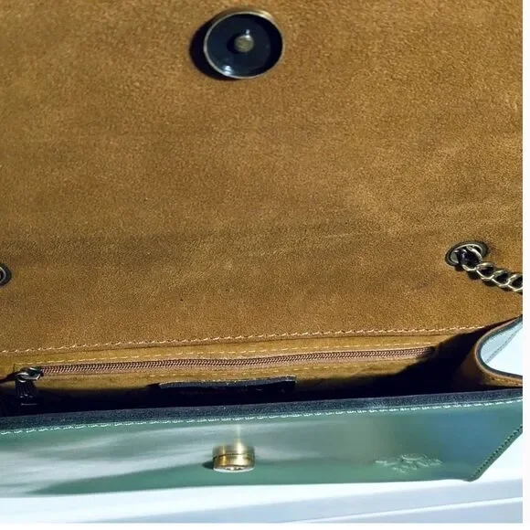 *Patricia Nash* Filagree Giada Leather Crossbody Shoulder Sage Green - Picture 7 of 7